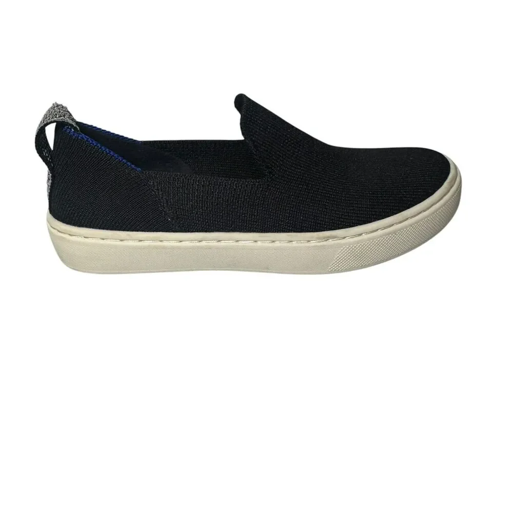 Rothy's Kids Sneaker Black Girls US 13 EU 31 Knit Fabric Slip On Play Shoes